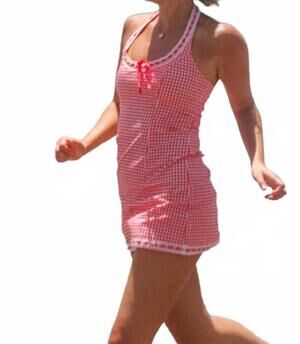 NEW PRAERIE hadley dress in cherry gingham